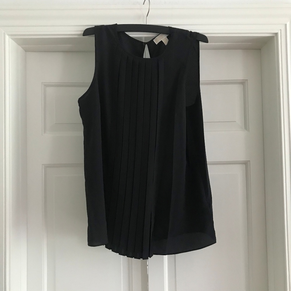 Michael Kors Pleated Blouse Black Size M
